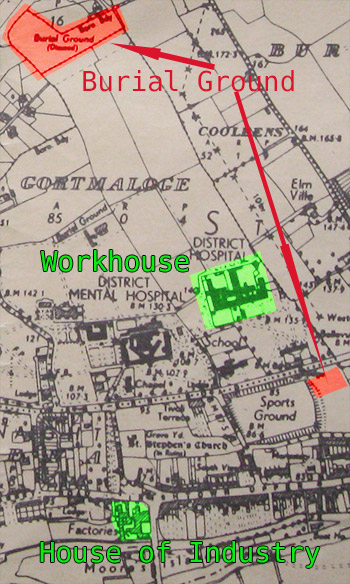 Map showing workhouse at Clonmel.